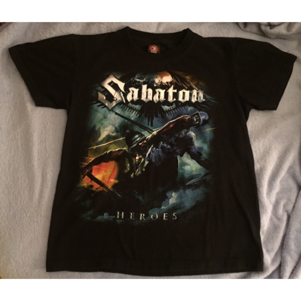Sabaton Heroes Black T-Shirt Size Small